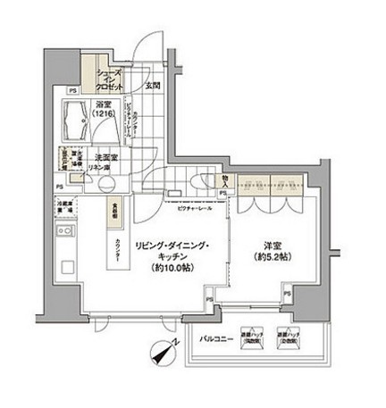 パークハビオ渋谷1012号室の図面