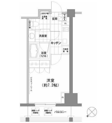 パークハビオ渋谷1103号室の図面