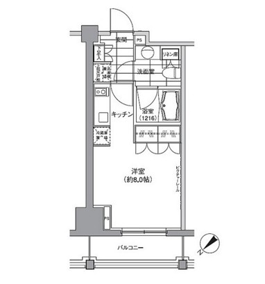 パークハビオ渋谷1104号室の図面