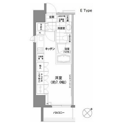 パークハビオ渋谷1108号室の図面