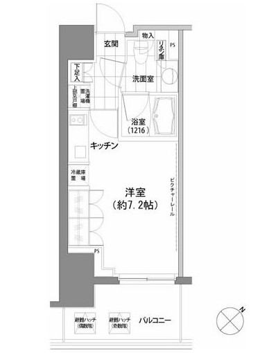 パークハビオ渋谷1110号室の図面