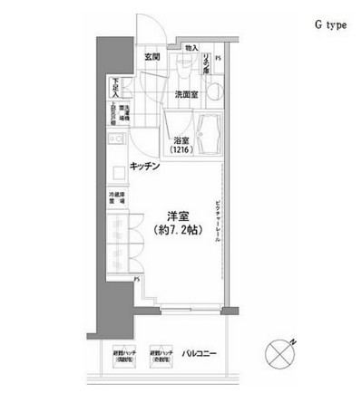 パークハビオ渋谷1309号室の図面