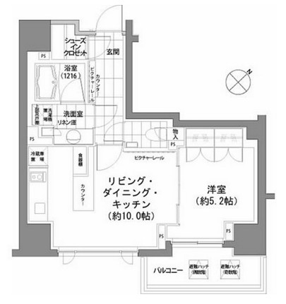 パークハビオ渋谷212号室の図面