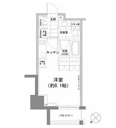 パークハビオ渋谷302号室の図面