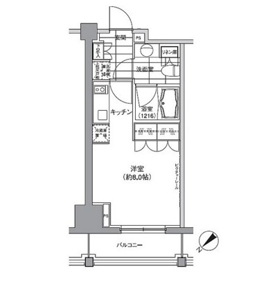 パークハビオ渋谷304号室の図面