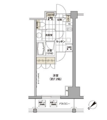 パークハビオ渋谷405号室の図面