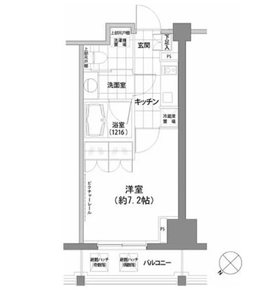 パークハビオ渋谷605号室の図面