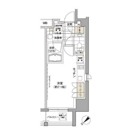 パークハビオ渋谷607号室の図面