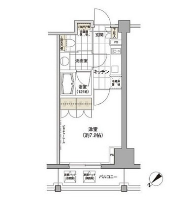 パークハビオ渋谷703号室の図面