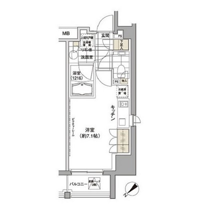 パークハビオ渋谷907号室の図面