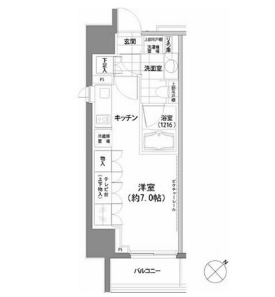 パークハビオ渋谷908号室の図面