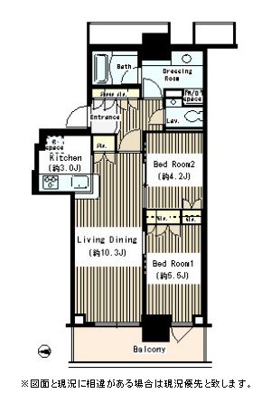 ベイクレストタワー2304号室の図面