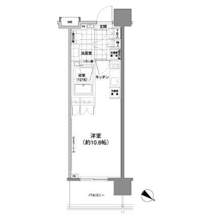パークハビオ渋谷神山町1203号室の図面