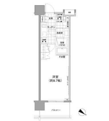 パークハビオ渋谷神山町302号室の図面
