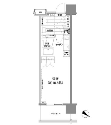 パークハビオ渋谷神山町403号室の図面