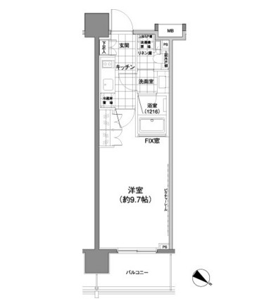 パークハビオ渋谷神山町902号室の図面