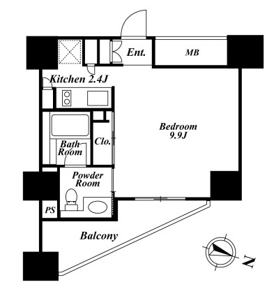 ベルファース目黒301号室の図面
