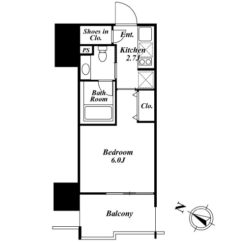 ベルファース目黒305号室の図面