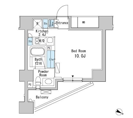 ベルファース目黒401号室の図面