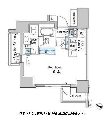 ベルファース目黒704号室の図面