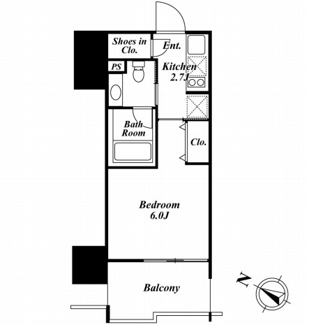 ベルファース目黒705号室の図面