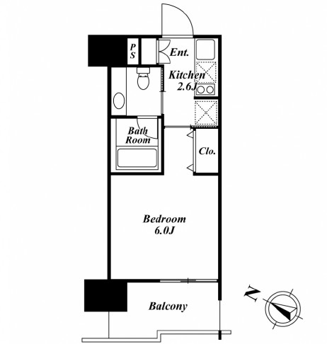 ベルファース目黒707号室の図面