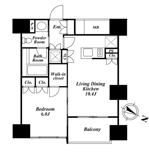 ベルファース目黒902号室の図面