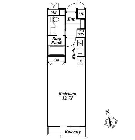 ミルーム南青山202号室の図面