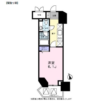 レジディア高輪桂坂1003号室の図面