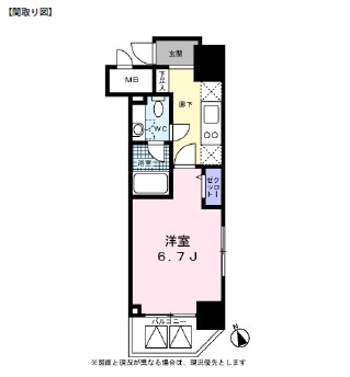 レジディア高輪桂坂201号室の図面