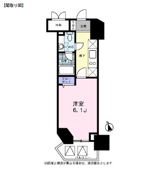 レジディア高輪桂坂603号室の図面