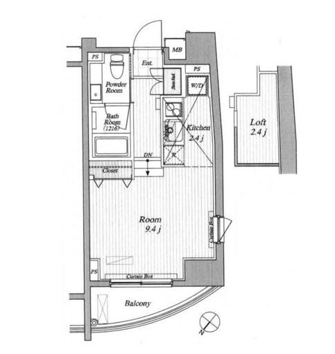 ブランシック白金台702号室の図面