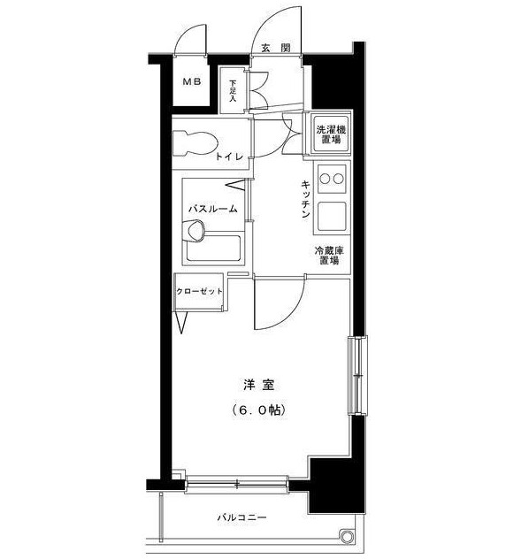 ベルファース渋谷204号室の図面