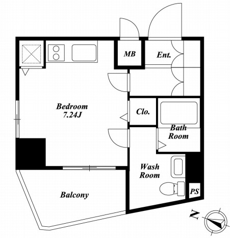 ベルファース東麻布401号室の図面