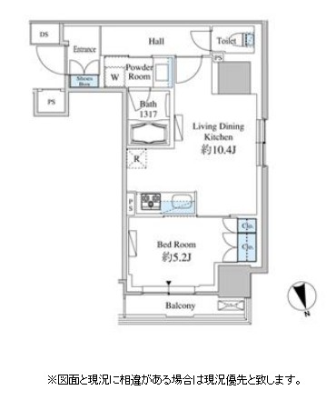 ベルファース芝浦タワー1204号室の図面