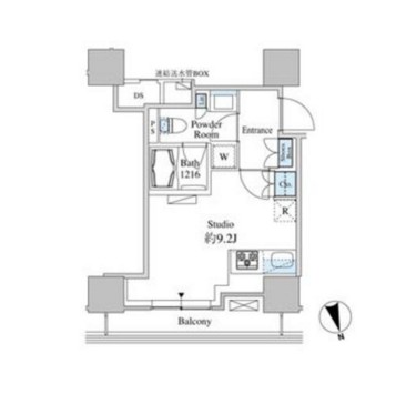 ベルファース芝浦タワー1301号室の図面