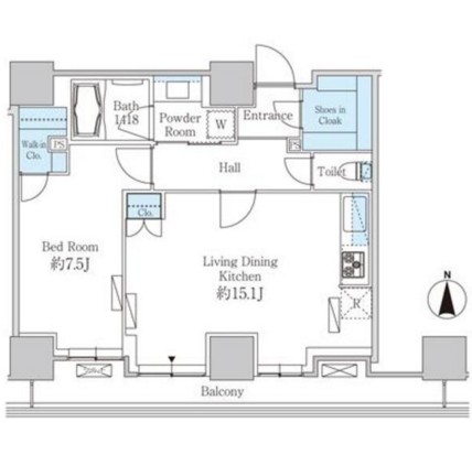 ベルファース芝浦タワー2804号室の図面