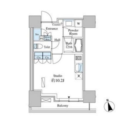 ベルファース芝浦タワー503号室の図面