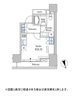 ベルファース芝浦タワー702号室の図面