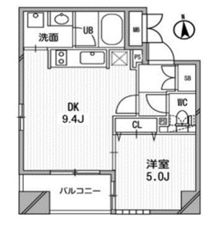 クリオ三田ラ・モード301号室の図面