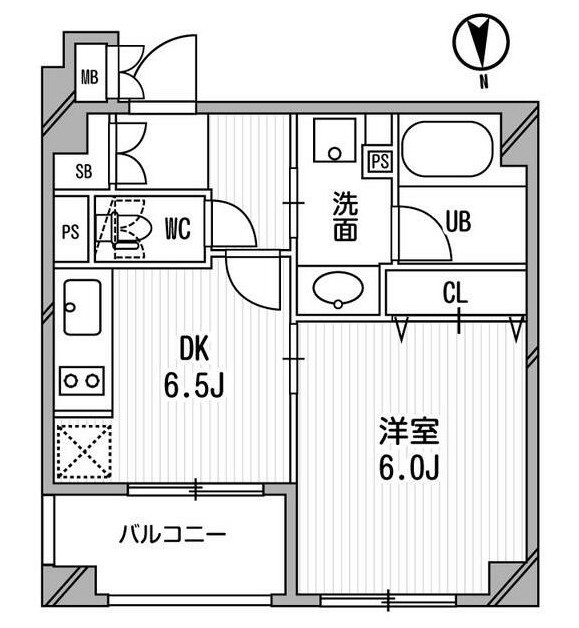 クリオ三田ラ・モード507号室の図面