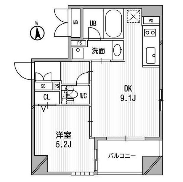 クリオ三田ラ・モード605号室の図面