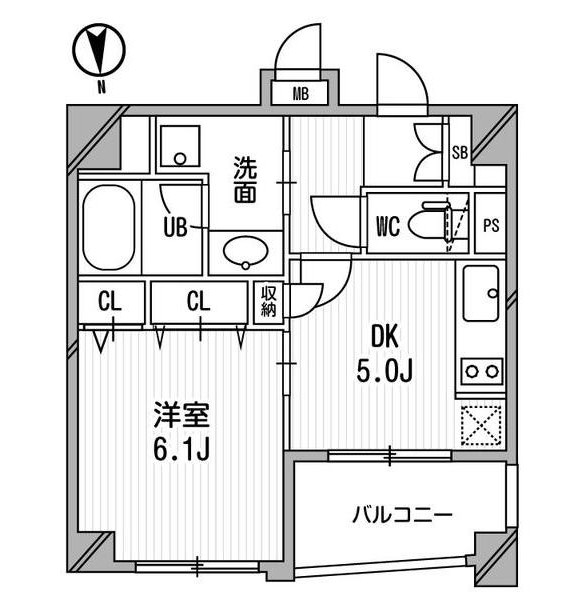 クリオ三田ラ・モード708号室の図面