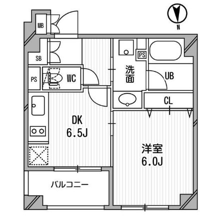 クリオ三田ラ・モード807号室の図面