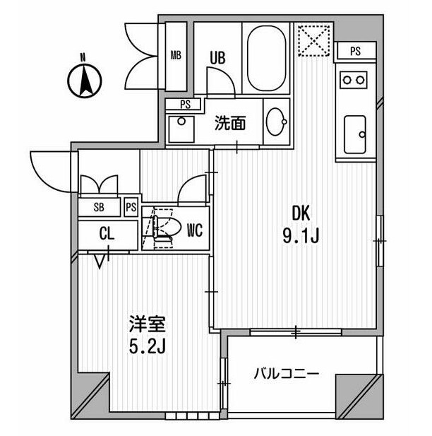 クリオ三田ラ・モード905号室の図面