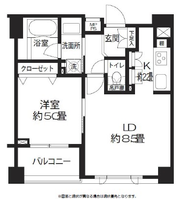 クリオ渋谷ラ・モード208号室の図面