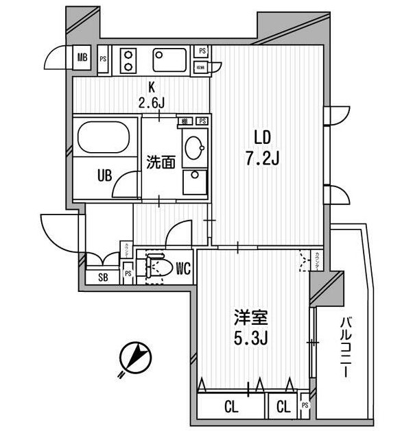クリオ渋谷ラ・モード503号室の図面