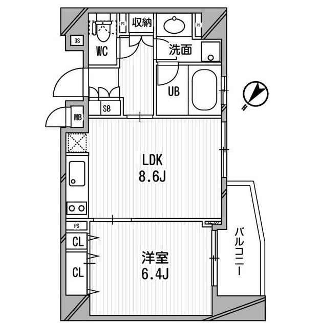 クリオ渋谷ラ・モード504号室の図面