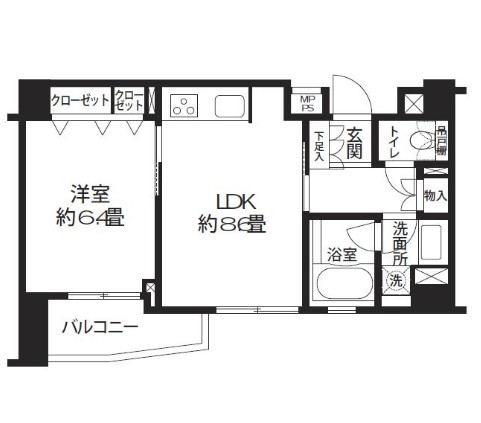 クリオ渋谷ラ・モード703号室の図面