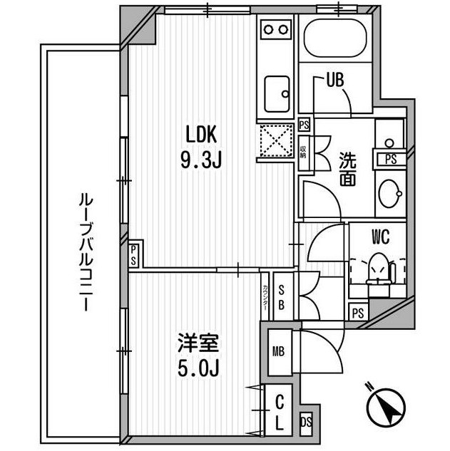 クリオ渋谷ラ・モード705号室の図面